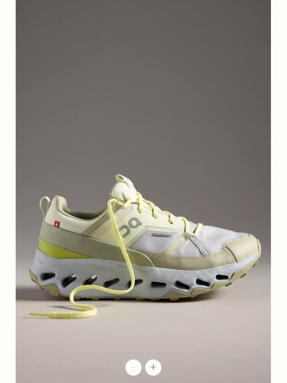 On Running Women's Athletic Shoes in Pale Yellow and White